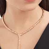 Serpenti thin necklace in 18 kt rose gold set with demi pavé diamonds (4.5 ct). 353037 image 2