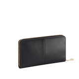 Divas' Dream large wallet in star rose pink goat leather with crystal rose nappa leather interior. Refined gold-plated brass signature charm and zip around closure. DIVA-LONGWLT image 3