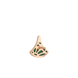 Divas' Dream 18 kt rose gold fan-shaped single stud earring set with malachite and pavé diamonds 361994 image 3