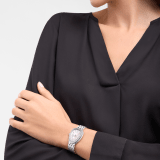 Lunar New Year Special Edition. Serpenti Seduttori watch in polished stainless steel with diamond-set bezel and pink mother-of-pearl dial. Water-resistant up to 30 metres. 104218 image 1