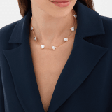 Divas' Dream 18 kt rose gold short necklace set with white mother-of-pearl elements 362775 image 1