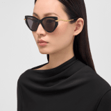 Serpenti “Viper” 貓眼醋酸纖維太陽眼鏡，金色鏡腳。 904262 image 2