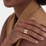 B.zero1 Gold & Steel four-band ring in 18 kt yellow gold and stainless steel AN860830 image 1
