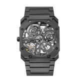 Octo Finissimo Skeleton watch in black ceramic with extra-thin skeletonized mechanical manufacture movement, manual winding, small seconds and power reserve indication. Water-resistant up to 30 meters. 103126 image 2