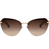 Bulgari Le Gemme Serpenti gold plated cat-eye sunglasses with mother-of-pearl inserts. 903906 image 2