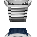 Octo Roma Automatic watch with mechanical manufacture movement, automatic winding, satin-brushed and polished stainless steel case and interchangeable bracelet, blue Clous de Paris dial. Water-resistant up to 100 meters. 103739 image 5