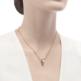 Serpenti Viper 18 kt rose gold necklace with pendant set with mother-of-pearl elements 355795 image 1