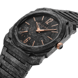 Octo Finissimo CarbonGold Automatic watch in carbon with mechanical manufacture ultra-thin movement, automatic winding, carbon dial, rose gold hands and indexes. Water-resistant up to 100 metres 103779 image 2
