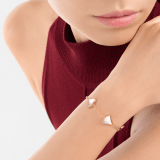Divas' Dream 18 kt rose gold soft bracelet set with white mother-of-pearl elements BR860954 image 2