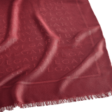 Lettere Maxi stole in fine ruby red silk wool. LETTEREMAXIb image 2