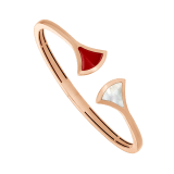 DIVAS' DREAM 18 kt rose gold bangle bracelet set with mother-of-pearl and carnelian elements BR858678 image 1