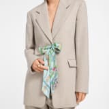 Wonder Garden shelley in fine Eden green silk twill with a BVLGARI BVLGARI metal pendant. Made of 100% silk. WONDERGARDEN-SH image 1