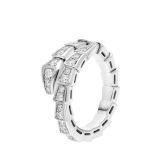 Serpenti Viper 18 kt white gold ring set with pavé diamonds. AN858111 image 1