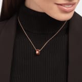 Serpenti Viper necklace with 18 kt rose gold chain and 18 kt rose gold pendant set with carnelian elements and demi-pavé diamonds. 355088 image 4