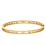 B.zero1 18 kt yellow gold bangle bracelet with BVLGARI logo on the spiral BR858724 image 2