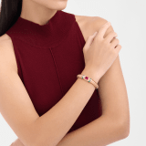 Bvlgari Tubogas 手環，採用 18K 玫瑰金，鑲飾祖母綠型切割紅碧璽、綠玉髓元素與密鑲鑽石。 BR860811 image 2
