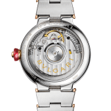 LVCEA Uhr mit Gehäuse und Armband aus 18 Karat Roségold und Edelstahl, Lünette mit Diamanten und weißem Perlmuttzifferblatt mit Diamantindizes. 102476 image 3