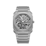 Octo Finissimo Skeleton 8 Days watch in titanium with mechanical manufacture ultra-thin movement (2.50 mm thick), manual winding, 8 days power reserve and openwork dial. Water resistant up to 30 metres 103610 image 1