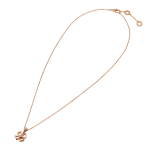 Fiorever 18 kt rose gold necklace set with a central diamond (0.10 ct) 355324 image 2