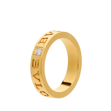 B.zero1 Essential 18 kt yellow gold band ring set with a diamond AN854462 image 1