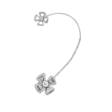 Fiorever 18 kt white gold single earring, set with two central diamonds and pavé diamonds. 354529 image 1