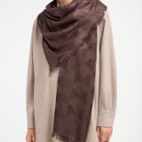 Maxi Calla stole in fine white silk wool. Made of 60% silk and 40% wool. MAXICALLA-ST image 1