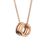 Collana B.zero1 con catena e piccolo pendente tondo in oro rosa 18 kt. 335924 image 1