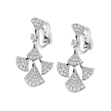 DIVAS' DREAM earrings in white gold, set with a diamond and full pavé diamonds. 352809 image 2