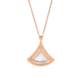 DIVAS' DREAM pendant necklace in 18 kt rose gold set with a mother-of-pearl insert and pavé diamonds 358671 image 4