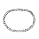 Griffe 18 kt white gold tennis bracelet with round brilliant cut diamonds BR852870 image 1