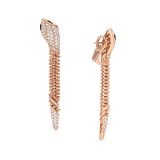 Serpenti Pallini Ohrringe aus 18 Karat Roségold mit Diamant-Pavé auf dem Schlangenkopf und -schwanz sowie Augen aus schwarzem Onyx 359387 image 3