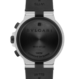Bvlgari Aluminium watch with mechanical manufacture movement, automatic winding, chronograph, 41 mm aluminum case, black rubber bezel and bracelet, and black dial. Water resistant up to 100 meters 103868 image 4