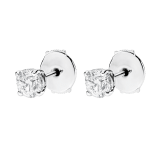 ラウンドブリリアントカット・ダイヤモンド1個をセットした、ホワイトゴールド製ローマ アモール イヤリング。 0.30カラットからご用意しています。 358863 image 2