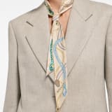 Serpenti 75 shelley in fine teal silk with a BVLGARI BVLGARI metal pendant. Made of 100% silk. SERPENTI75NEW-SH image 1