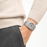 Octo Finissimo Automatic watch in sandblasted titanium case and bracelet with extra thin mechanical manufacture movement, automatic winding, small seconds and opaline titanium dial. Water-resistant up to 30 metres 104089 image 1