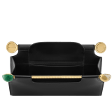 Tubogas Spheres clutch in Perla White calf leather with Perla White nappa leather lining. Iconic handle in gold-plated brass with spheres at both ends embellished with zirconia; magnetic closure. TGC-001-1395S image 3