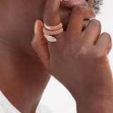 Serpenti 18 kt rose gold ring set with pavé diamonds on the head and tail, and black onyx eyes AN859194 image 1