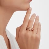 Serpenti Viper two-coil 18 kt rose gold ring set with pavé diamonds AN858794 image 2