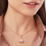DIVAS' DREAM necklace in 18 kt rose gold, with pendant set with pink opal, a diamond (0.10 ct) and pavé diamonds (0.20 ct). 354340 image 1