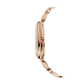 Serpenti Seduttori watch with 18 kt rose gold case, 18 kt rose gold bracelet, 18 kt rose gold bezel set with diamonds and a white silver opaline dial. 103941 image 3