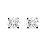 ラウンドブリリアントカット・ダイヤモンド1個をセットした、ホワイトゴールド製ローマ アモール イヤリング。 0.30カラットからご用意しています。 358863 image 1