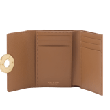 Bvlgari Roma compact yen wallet in black soft drummed calf leather with black nappa leather interior. Iconic gold-plated brass clip engraved with the Bvlgari logo, and folded closure. BVR-YENCOMPACT image 2