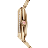 Serpenti Seduttori watch in 18 kt yellow gold with mechanical manufacture movement with automatic winding, diamond-set bezel and white opaline dial. Water-resistant up to 30 metres 103898 image 3