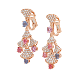 DIVAS' DREAM 18 kt rose gold earrings set with brilliant-cut spinels (3.81 ct) and pavé diamonds (2.22 ct) 357943 image 2