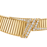 Bvlgari Tubogas 不對稱項鍊，採用 18K 黃金，飾以半密鑲鑽石，搭配滑動式扣環。 362515 image 3