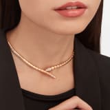 Serpenti Viper 18 kt rose gold necklace set with demi-pavé diamonds CL858905 image 1