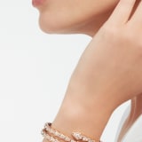 Serpenti Viper two-coil 18 kt rose gold bracelet set with pavé diamonds BR858796 image 3