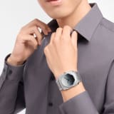 Octo Finissimo Lee Ufan Special Edition watch with mechanical manufacture ultra-thin movement, automatic winding, hand-filed titanium case and bracelet, stainless-steel sunray-polished bezel and mirror-effect dial. Water-resistant up to 30 metres. Limited Edition of 150 pieces 104132 image 2