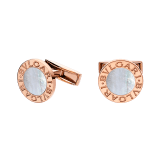 BVLGARI BVLGARI 18kt rose gold cufflinks set with mother-of-pearl elements 344428 image 1