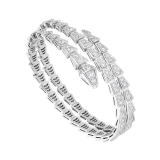 Serpenti Viper double layer, wrap bangle bracelet in 18 kt white gold, set with pavé diamonds BR858795 image 1